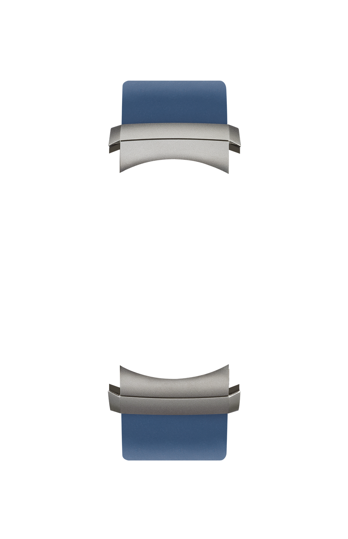 Blue silicone strap for DuoFlex diving strap system – Front view