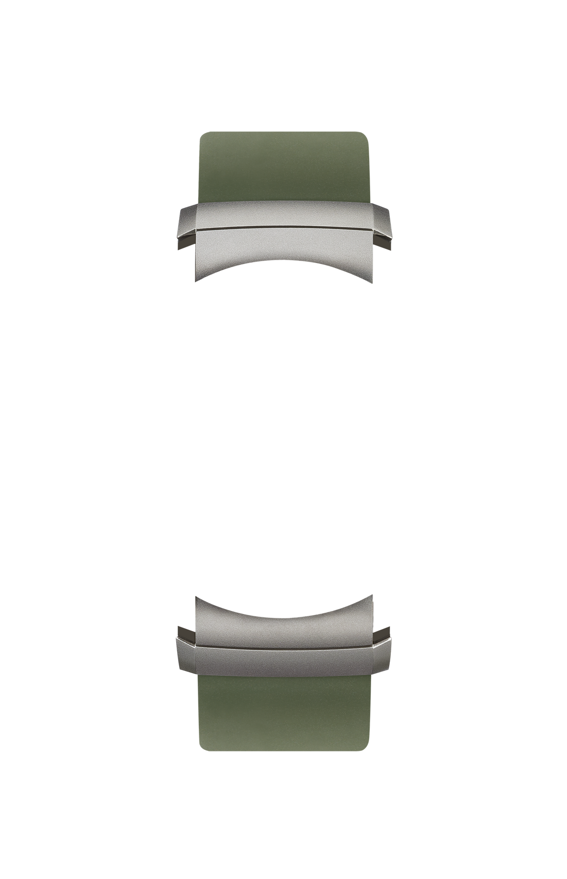 Green silicone strap for DuoFlex diving strap system – Front view