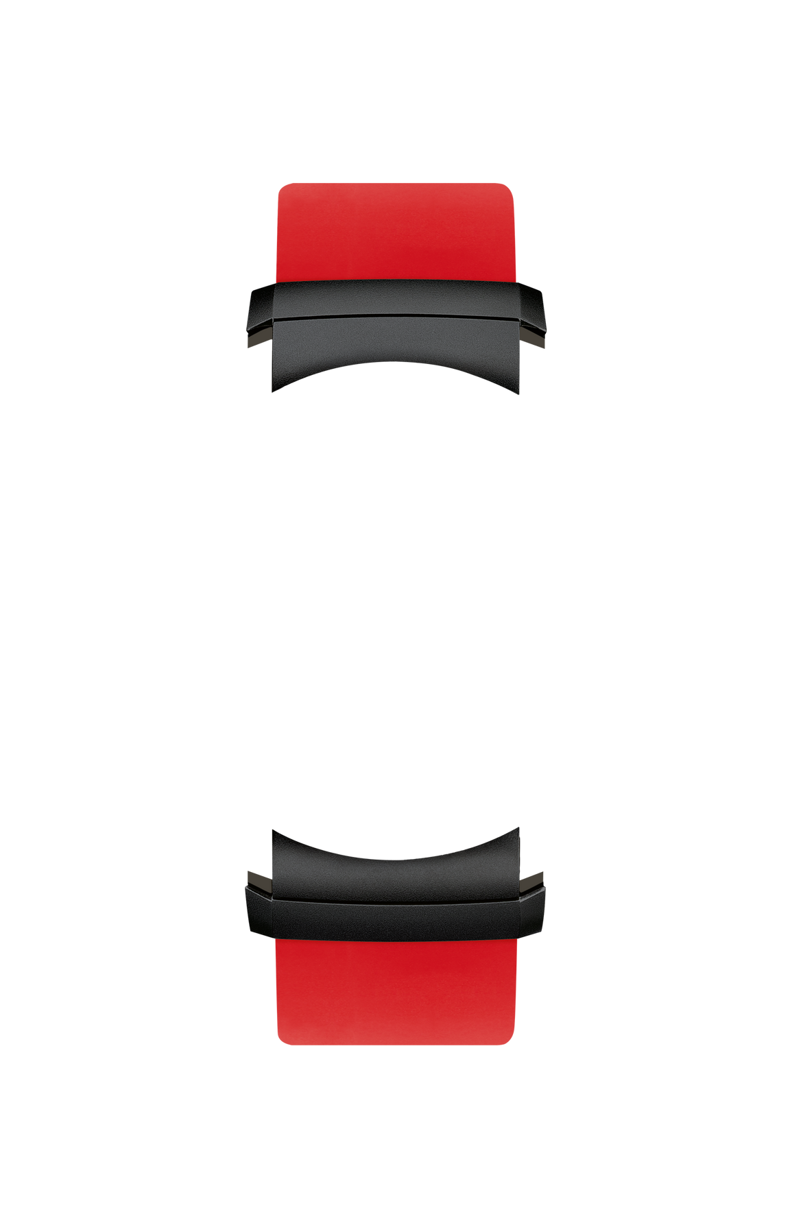 Red silicone strap for DuoFlex diving strap system – Front view