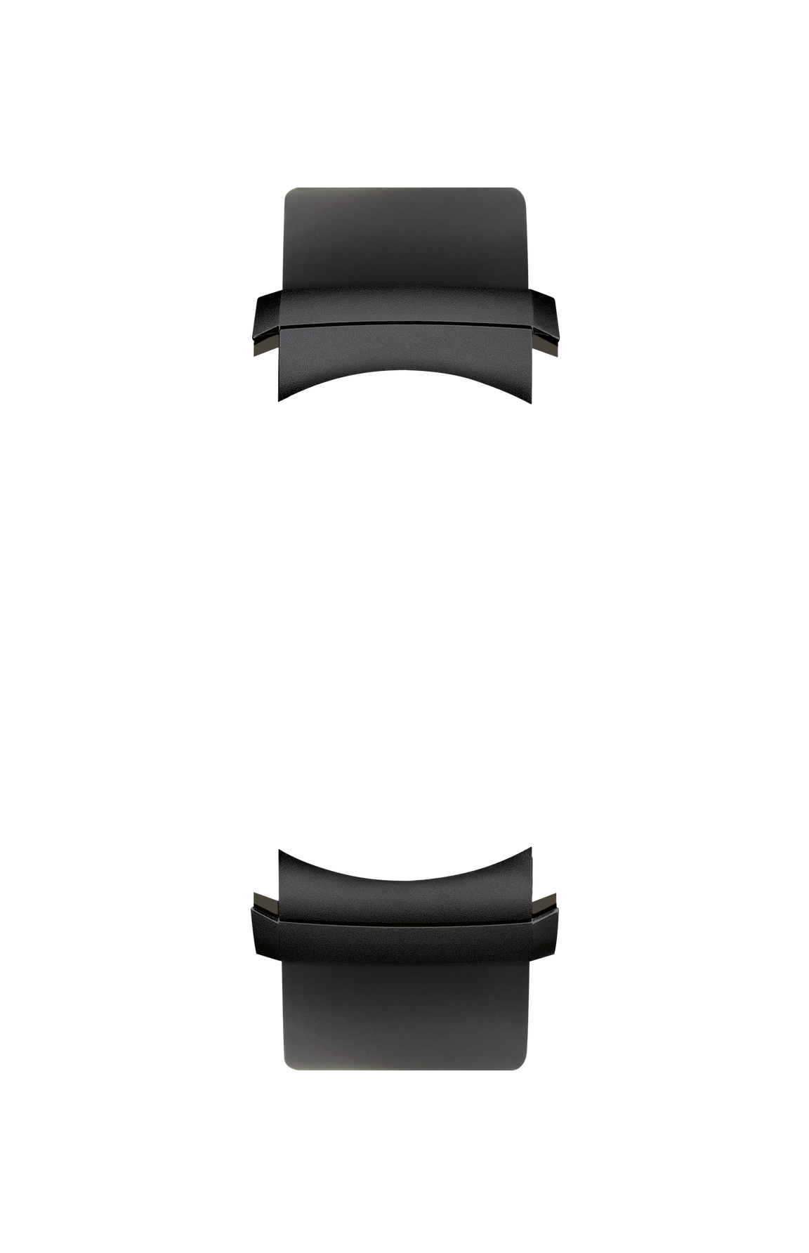 Black silicone strap for DuoFlex diving strap system – Front view