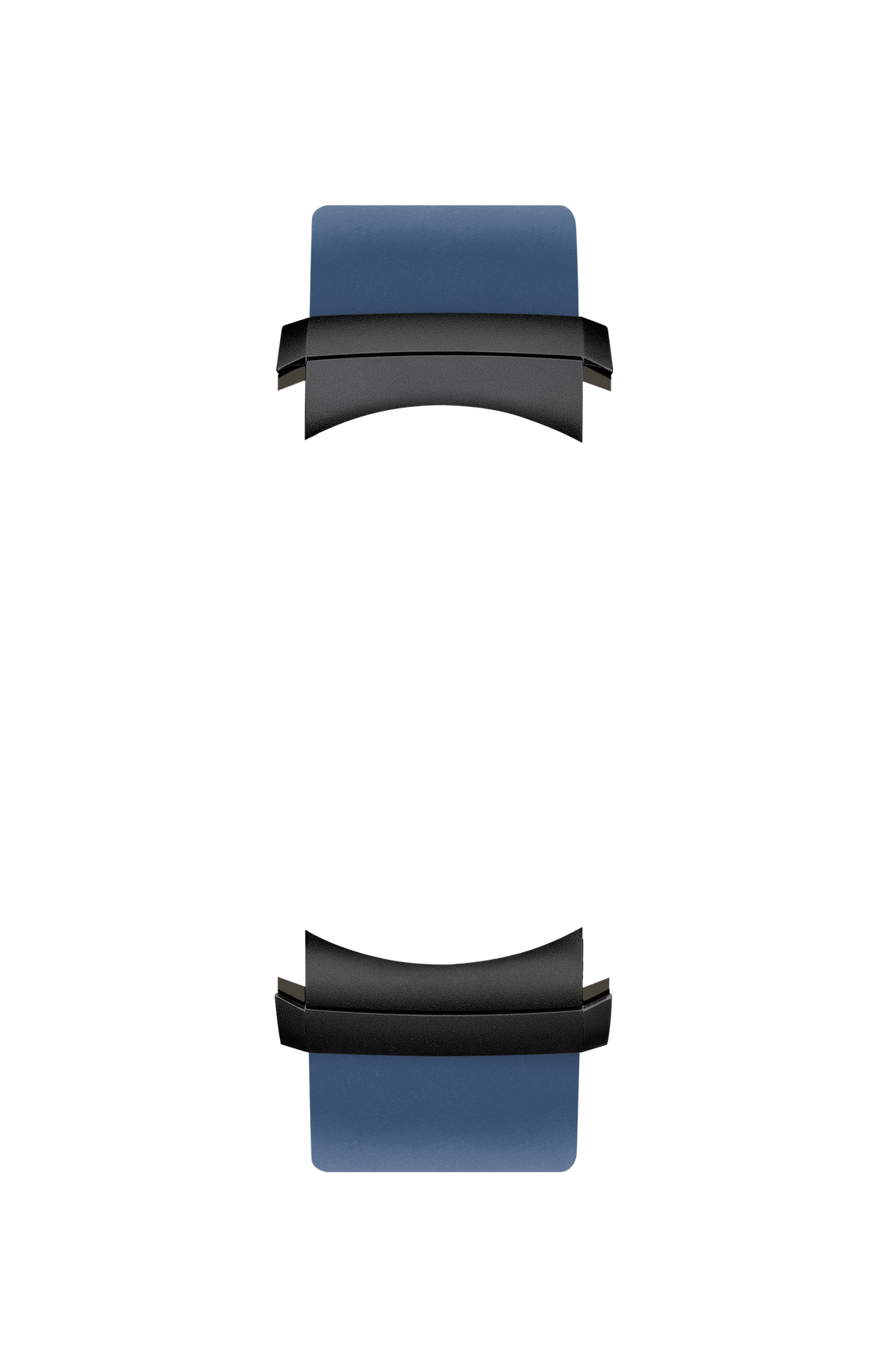 Blue silicone strap for DuoFlex diving strap system – Front view