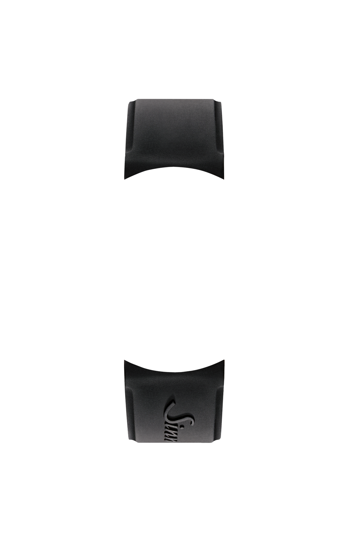 Black silicone strap integrated in the case – Front view