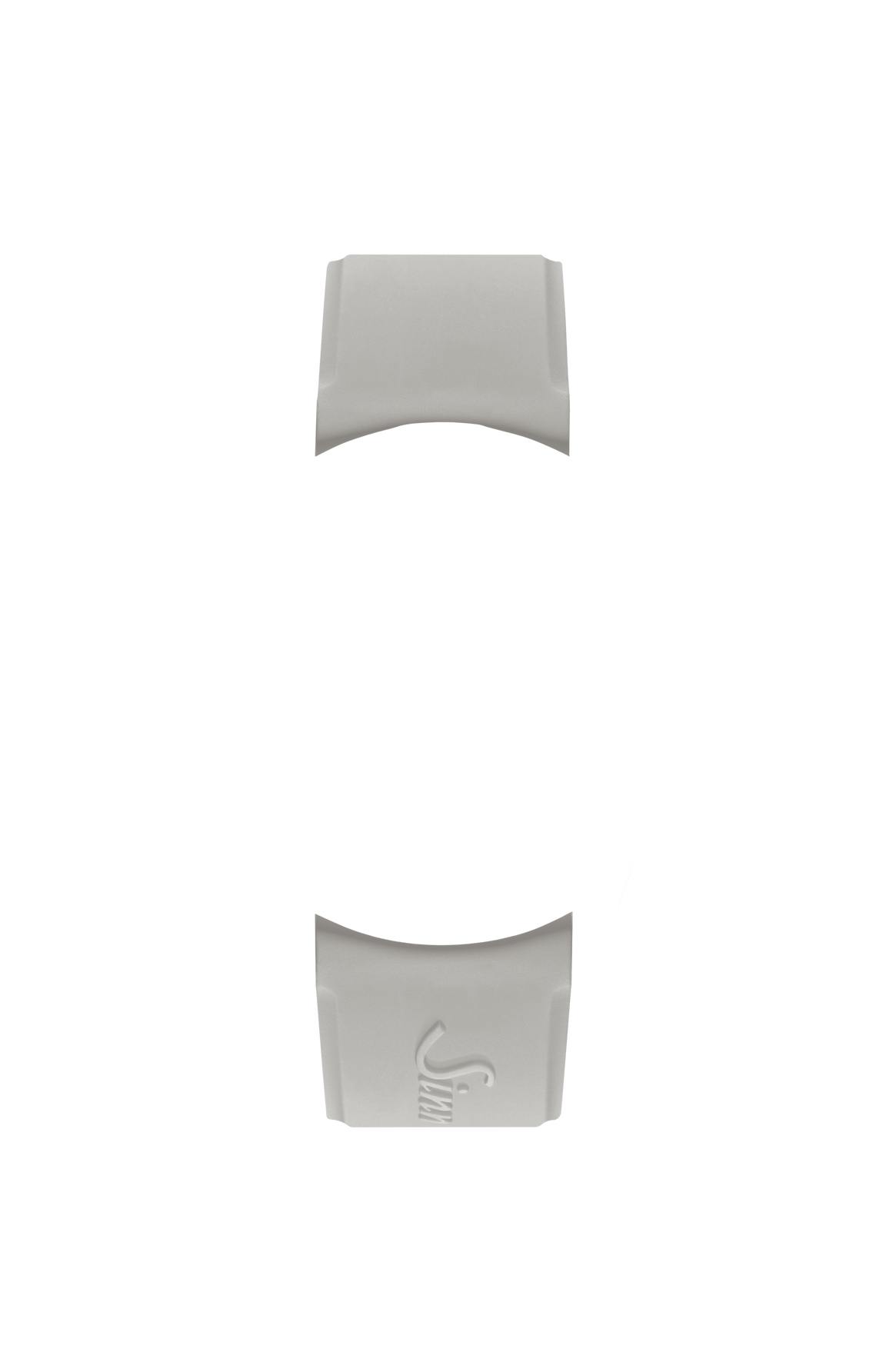 Grey silicone strap integrated in the case – Front view