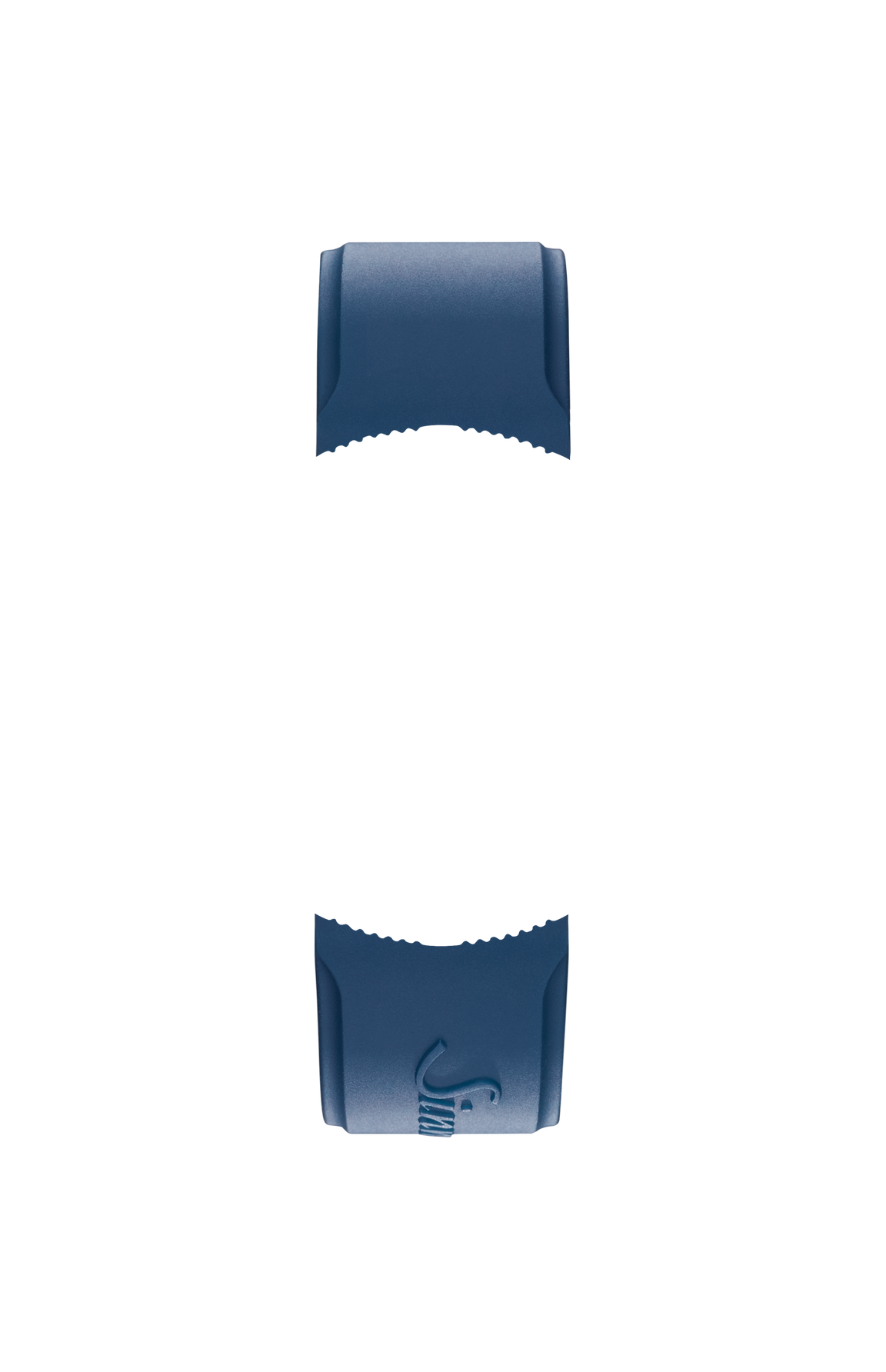Blue silicone strap integrated in the case – Front view
