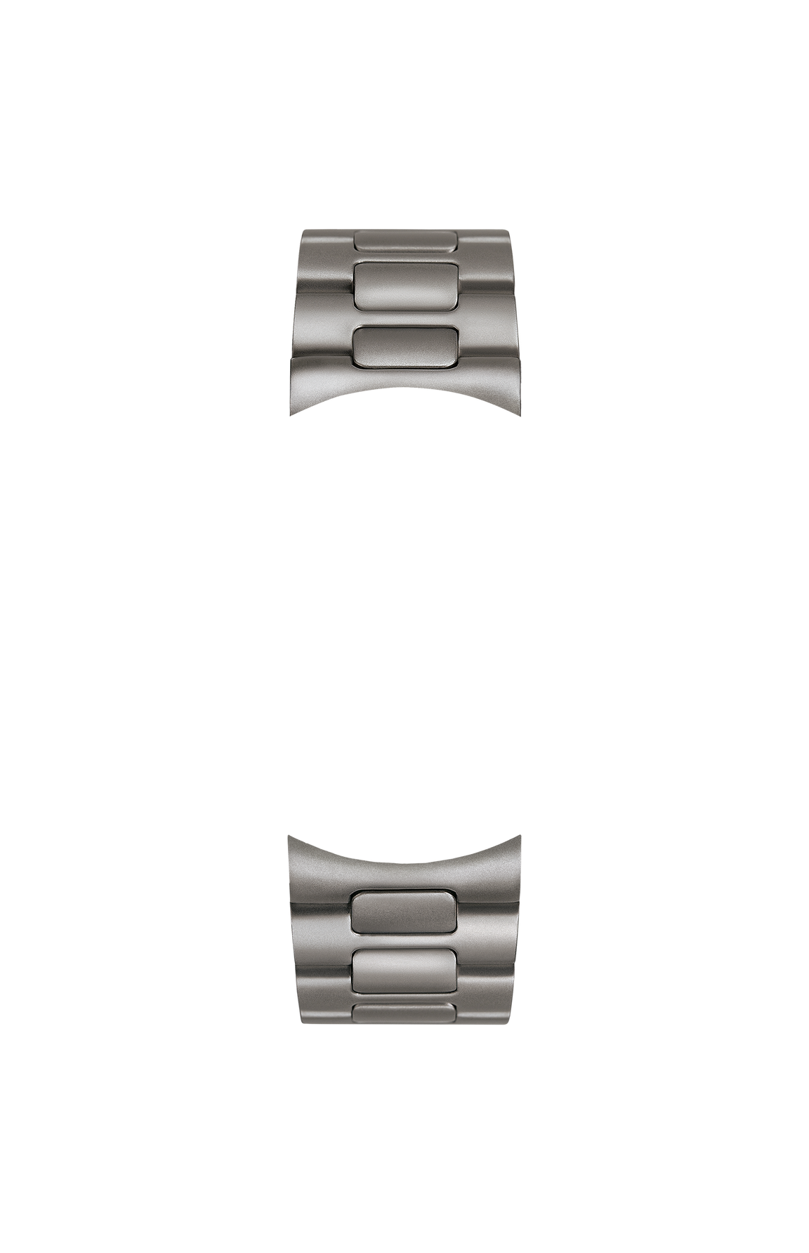 Bead-blasted solid stainless steel bracelet with TEGIMENT and strap-length fine adjustment – Front view