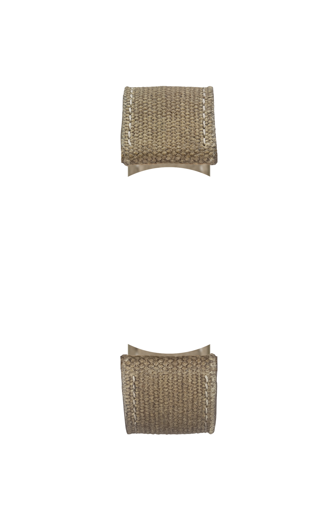 Sand-coloured canvas Alcantara strap – Front view