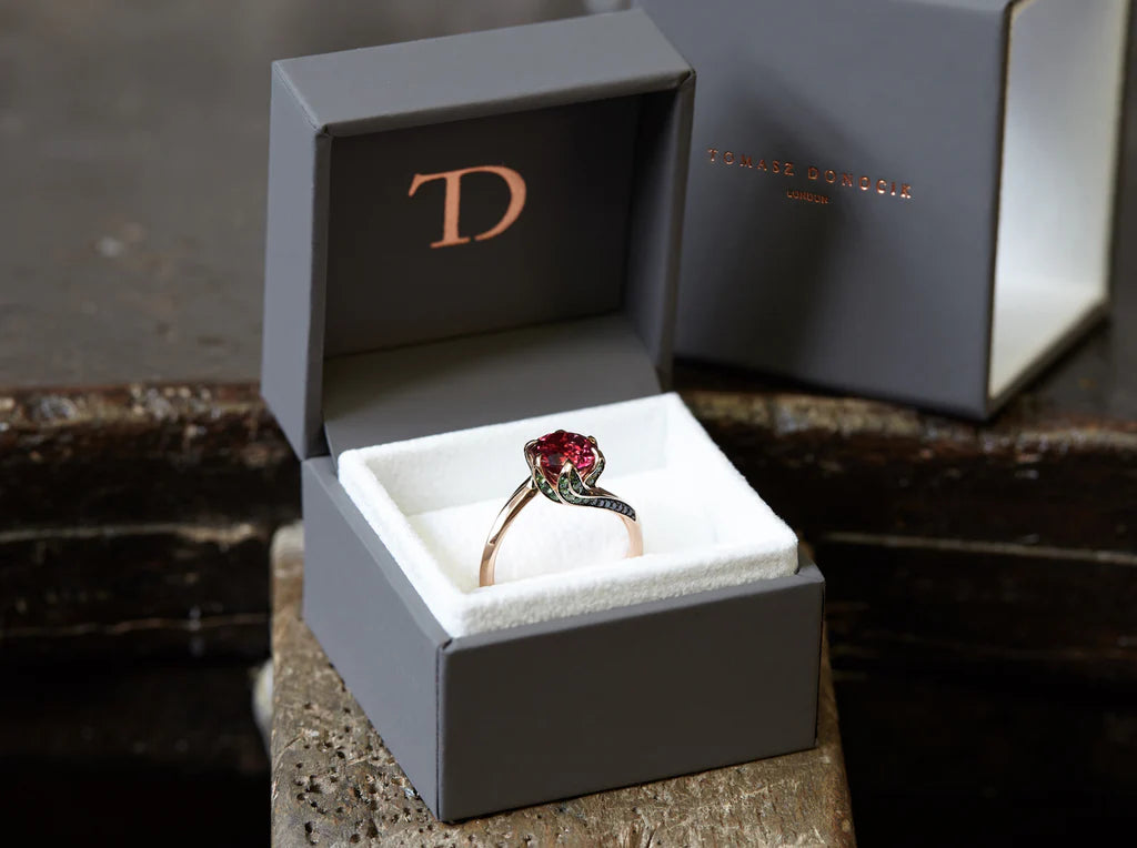 TOMASZ DONOCIK Rubellite Lily Pad Ring