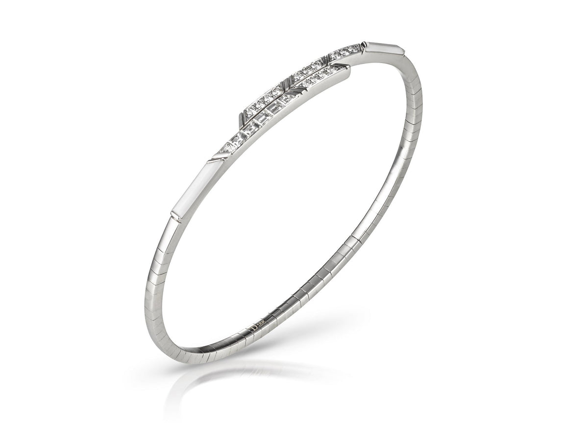 Diamond Stellar White Flexible Bangle