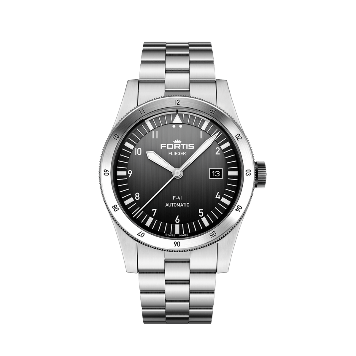 Flieger F-41 Black / Block Bracelet