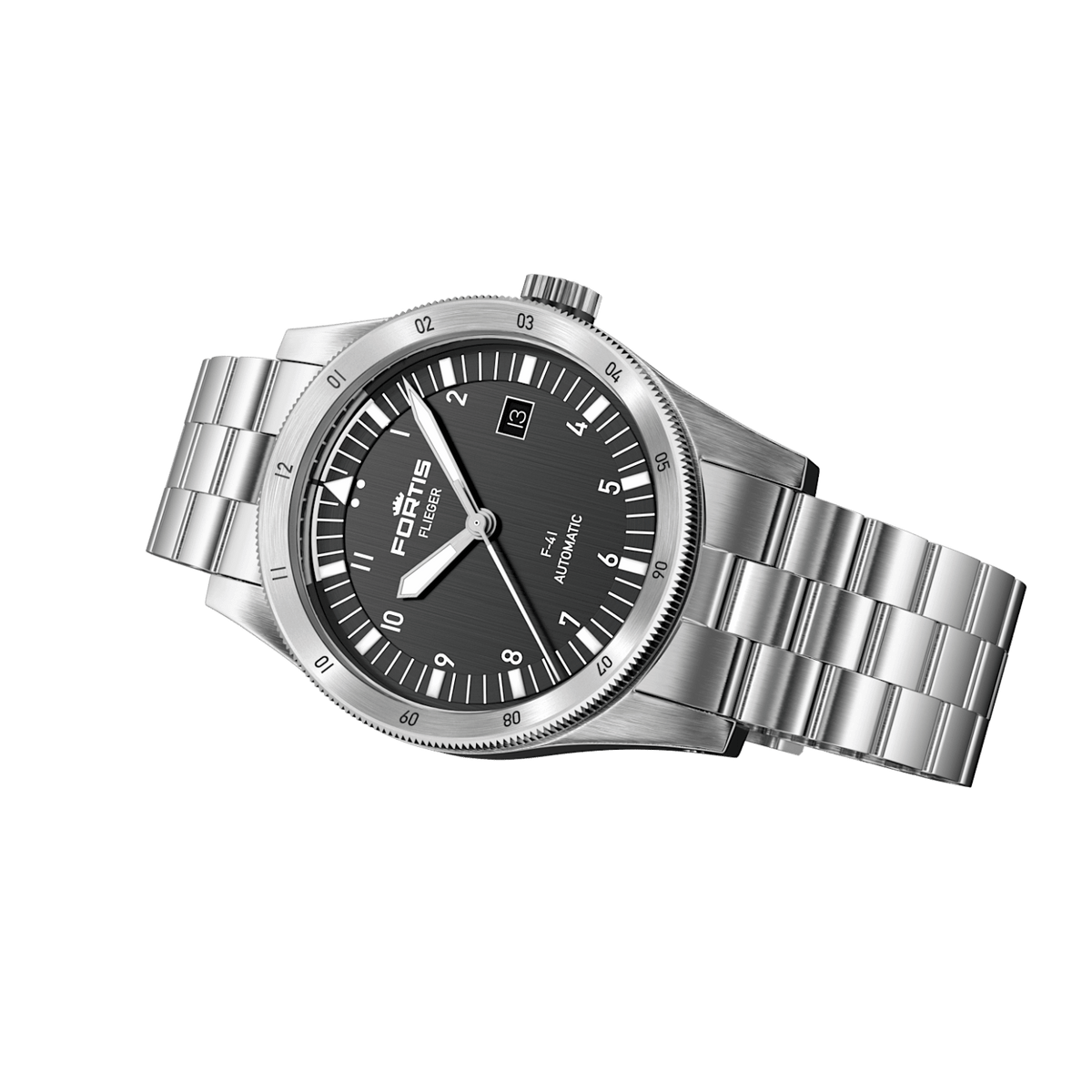 Flieger F-41 Black / Block Bracelet