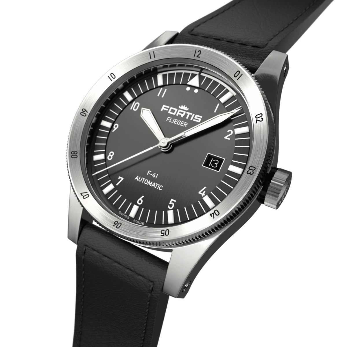 Flieger F-41 Black / Block Bracelet