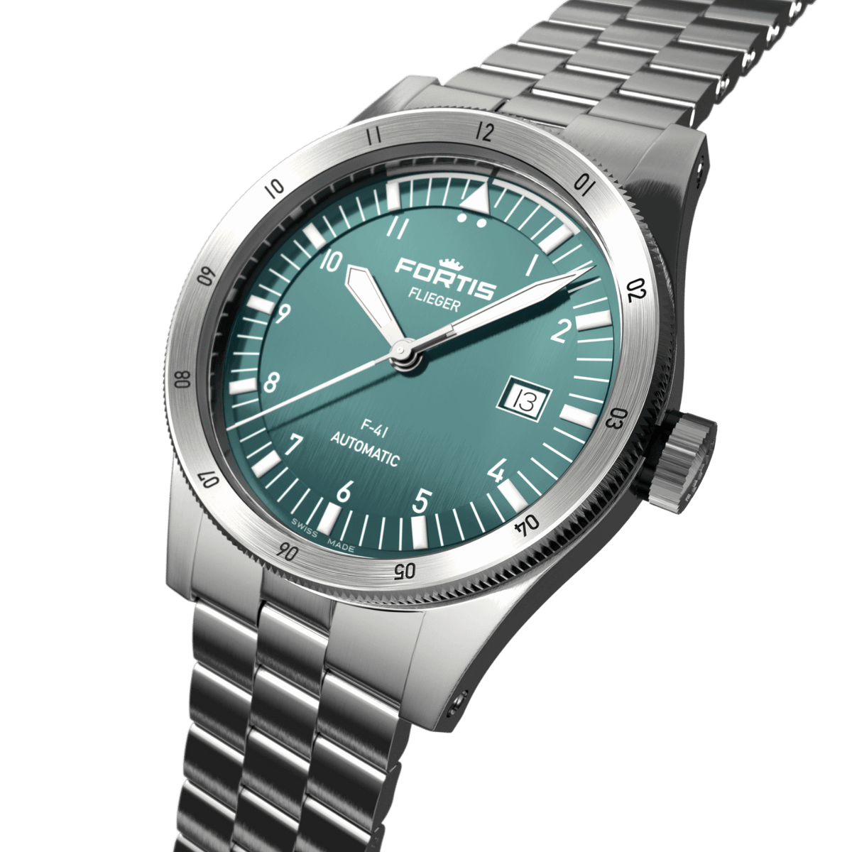 Flieger F-41 Petrol / Block Bracelet