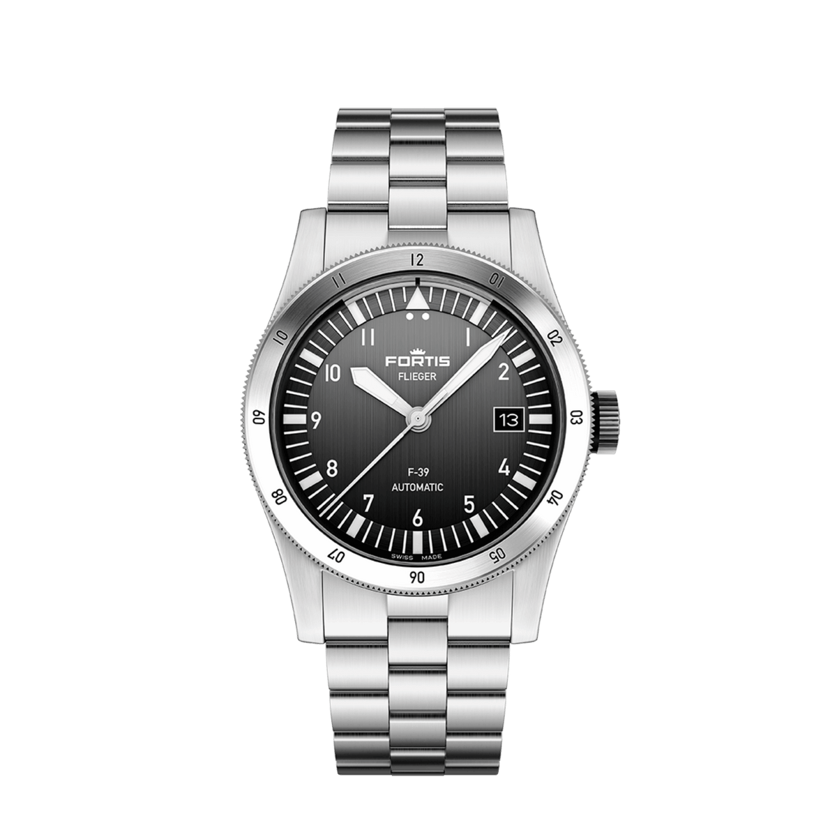 Flieger F-39 Black / Block Bracelet