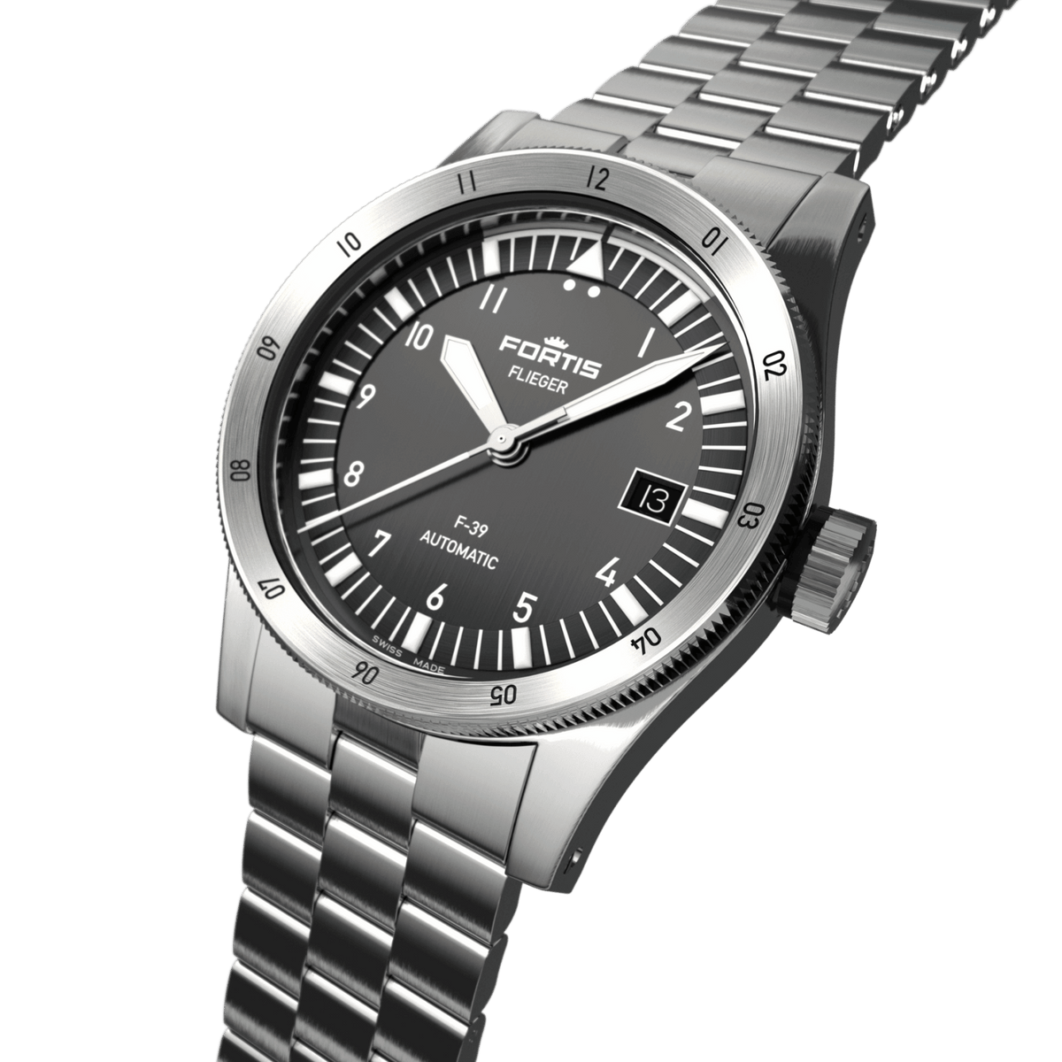 Flieger F-39 Black / Block Bracelet