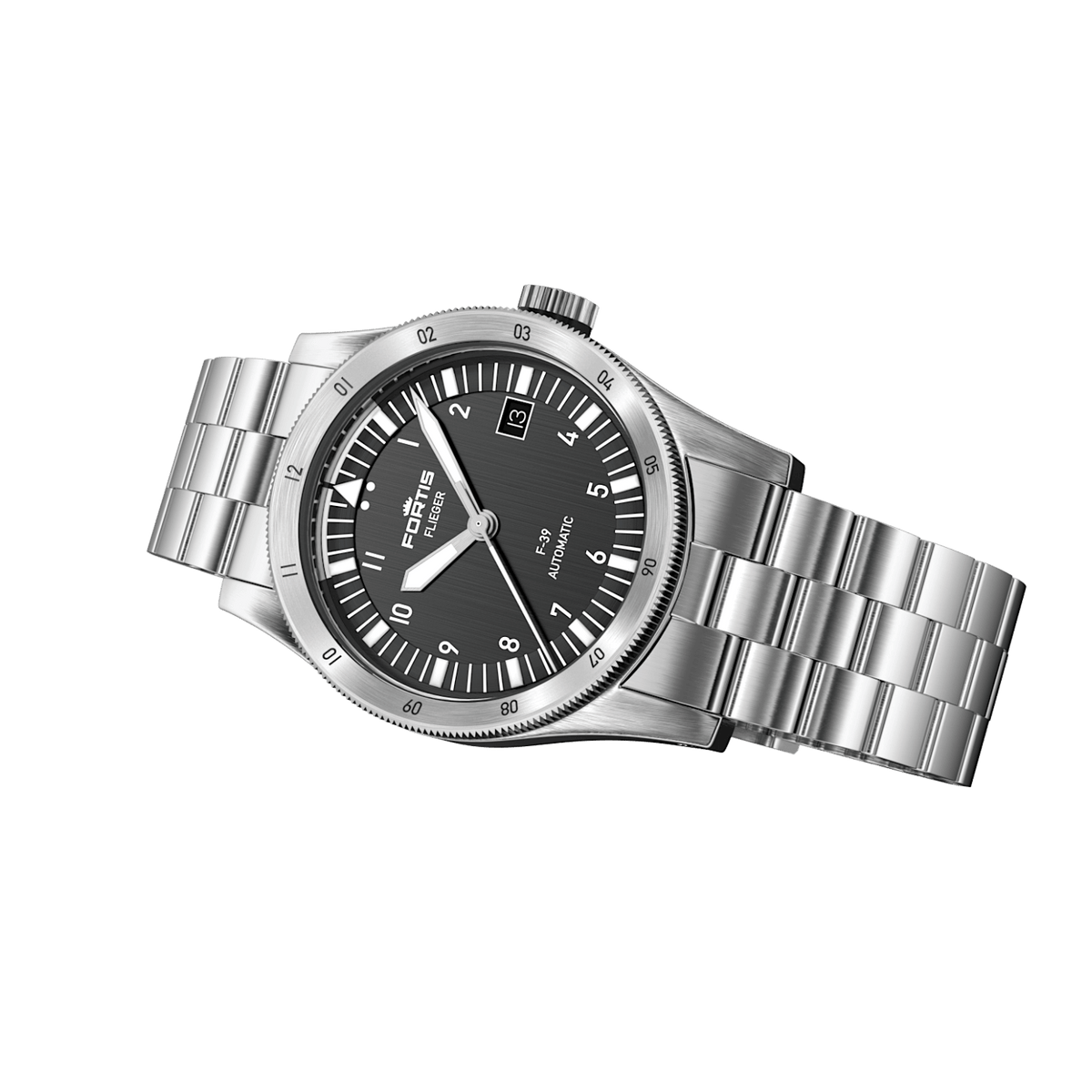 Flieger F-39 Black / Block Bracelet