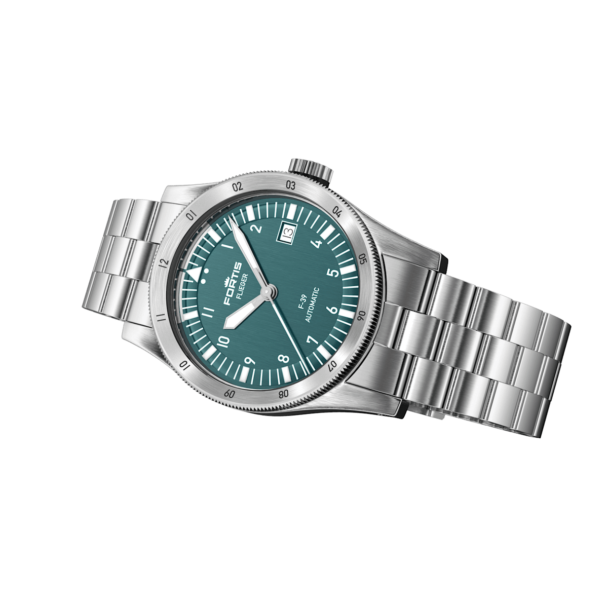 Flieger F-39 Petrol / Block Bracelet