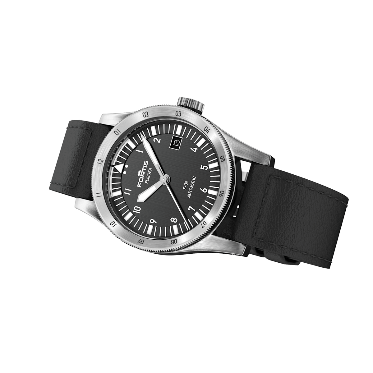 Flieger F-39 Black / Block Bracelet
