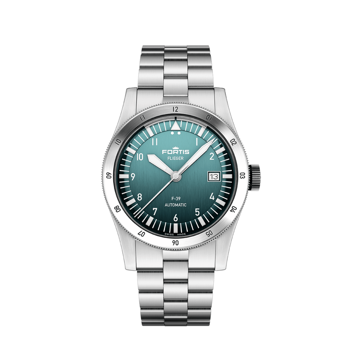 Flieger F-39 Petrol / Block Bracelet