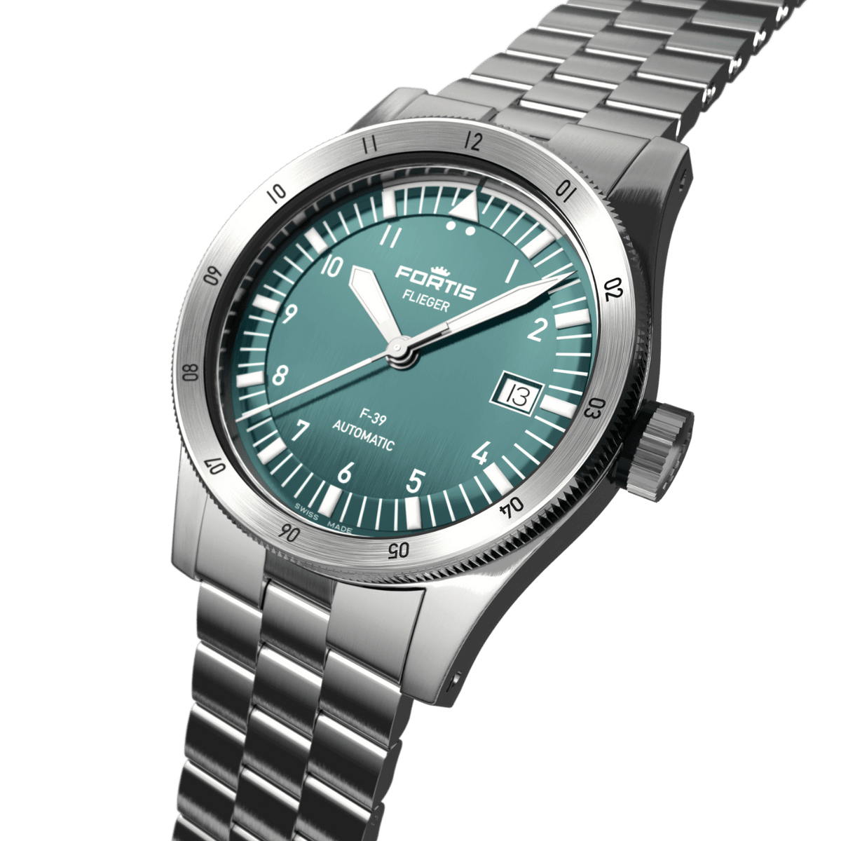 Flieger F-39 Petrol / Block Bracelet