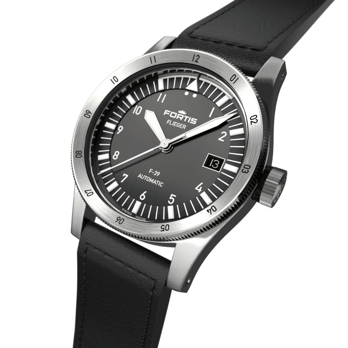 Flieger F-39 Black / Block Bracelet