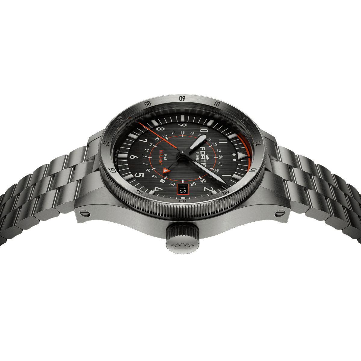 Flieger F-43 Triple-GMT Original / Block Bracelet