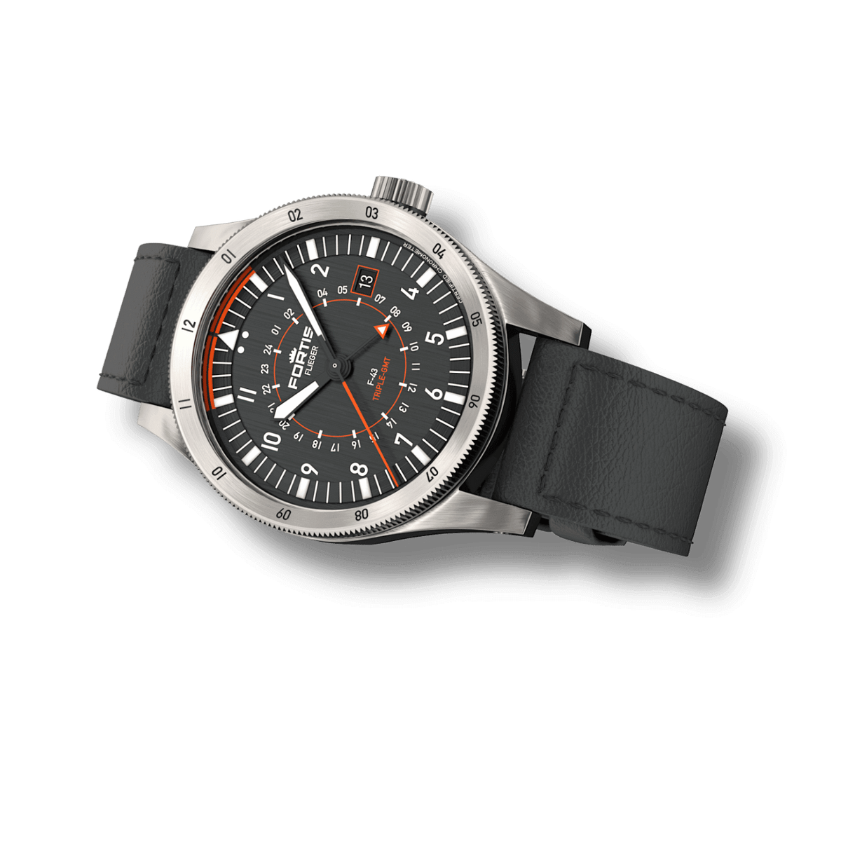 Flieger F-43 Triple-GMT Original / Block Bracelet