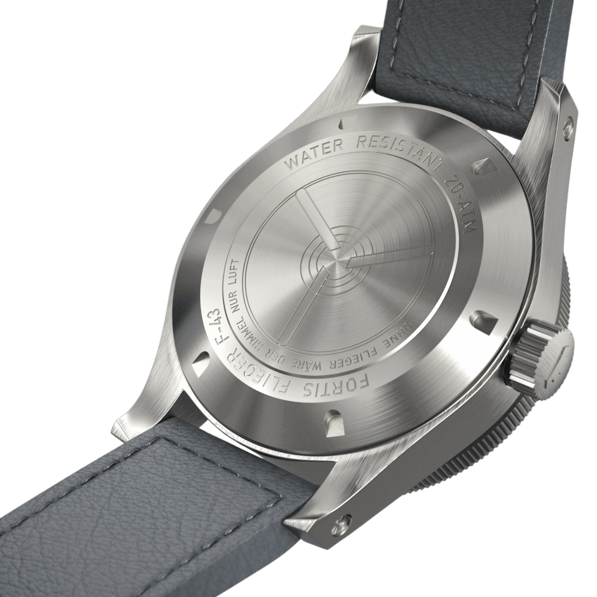 Flieger F-43 Triple-GMT Titanium Orange / Block Bracelet