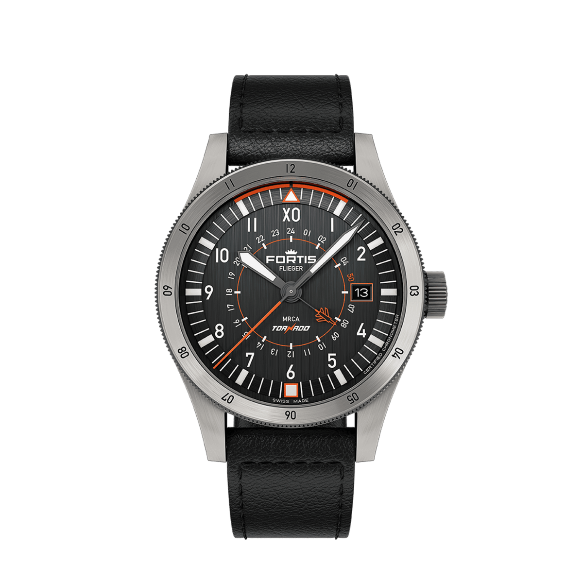 Flieger F-43 Triple-GMT Tornado / Aviator Strap