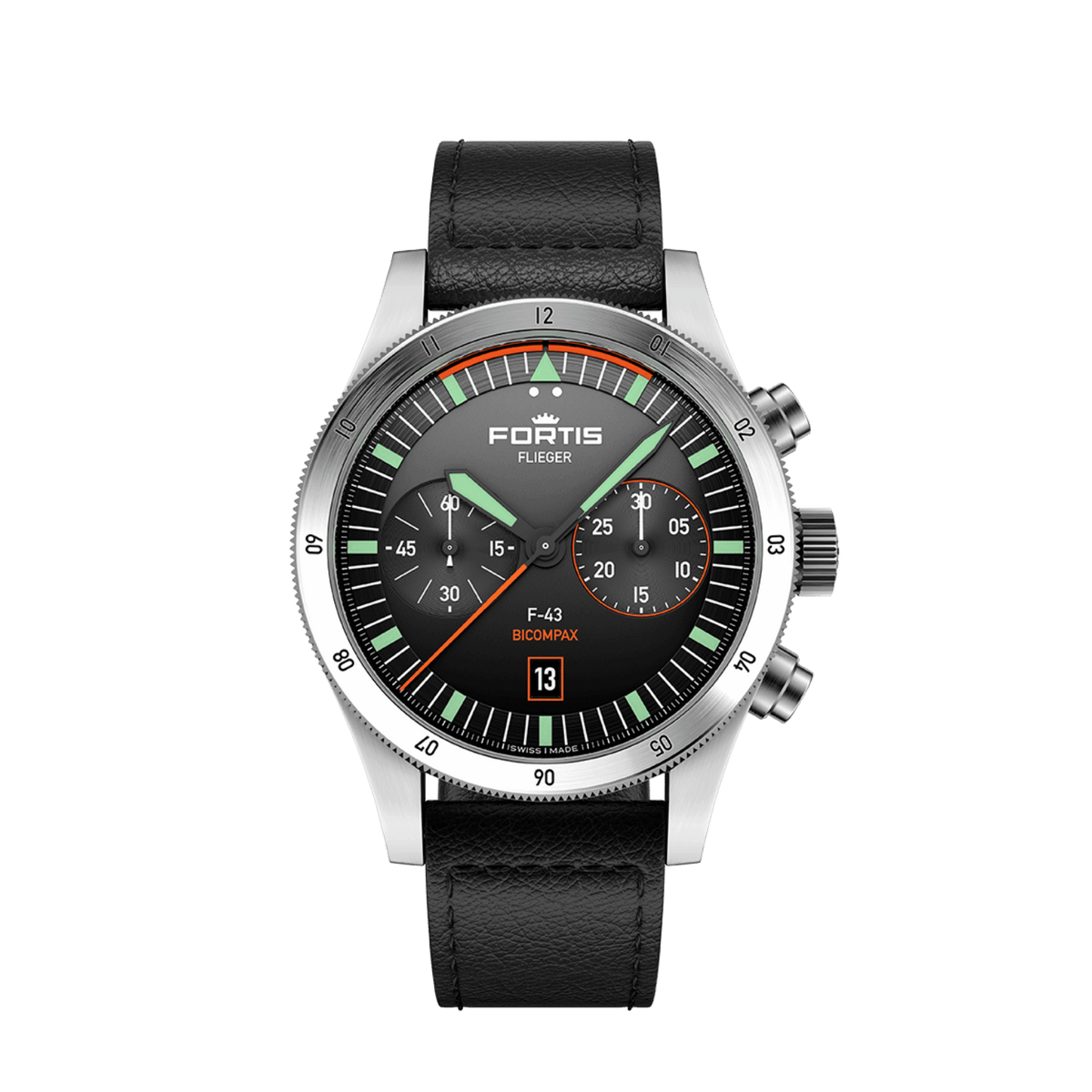 Flieger F-43 Bicompax Original / Block Bracelet