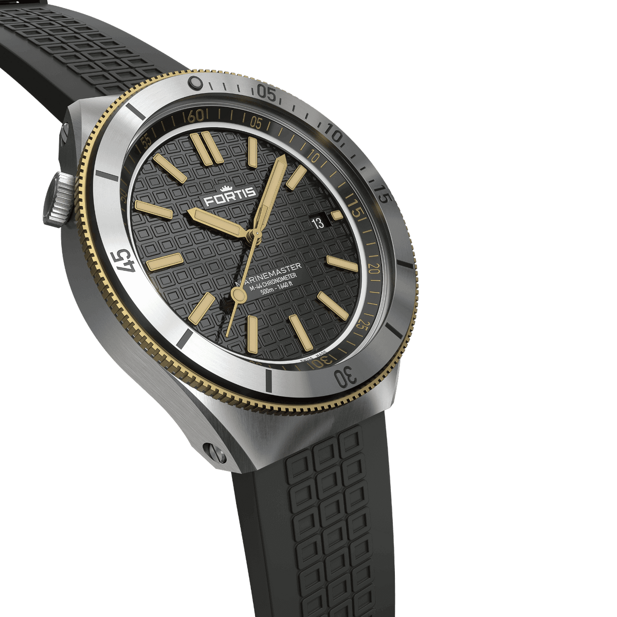 Marinemaster M-44 Black Resin Gold on Horizon Strap