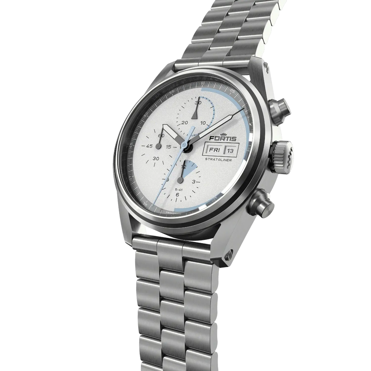 Stratoliner S-41 White Dust on Block Bracelet