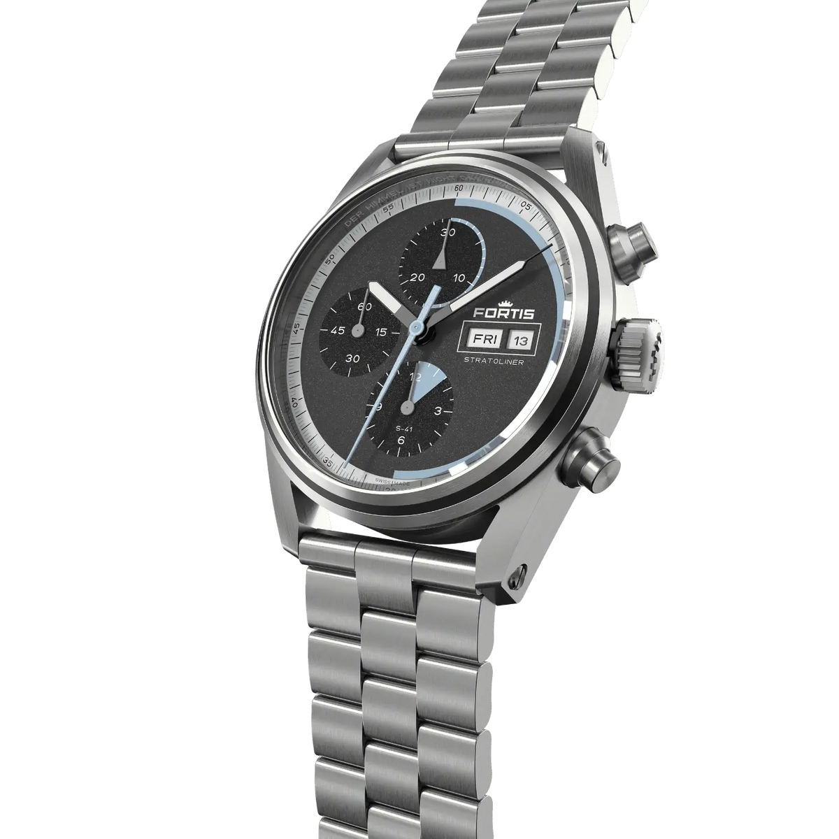 Stratoliner S-41 Cosmic Gray on Block Bracelet