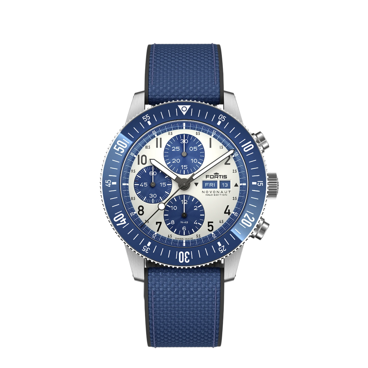 Novonaut N-42 TR Halo Blue on Hybrid Strap