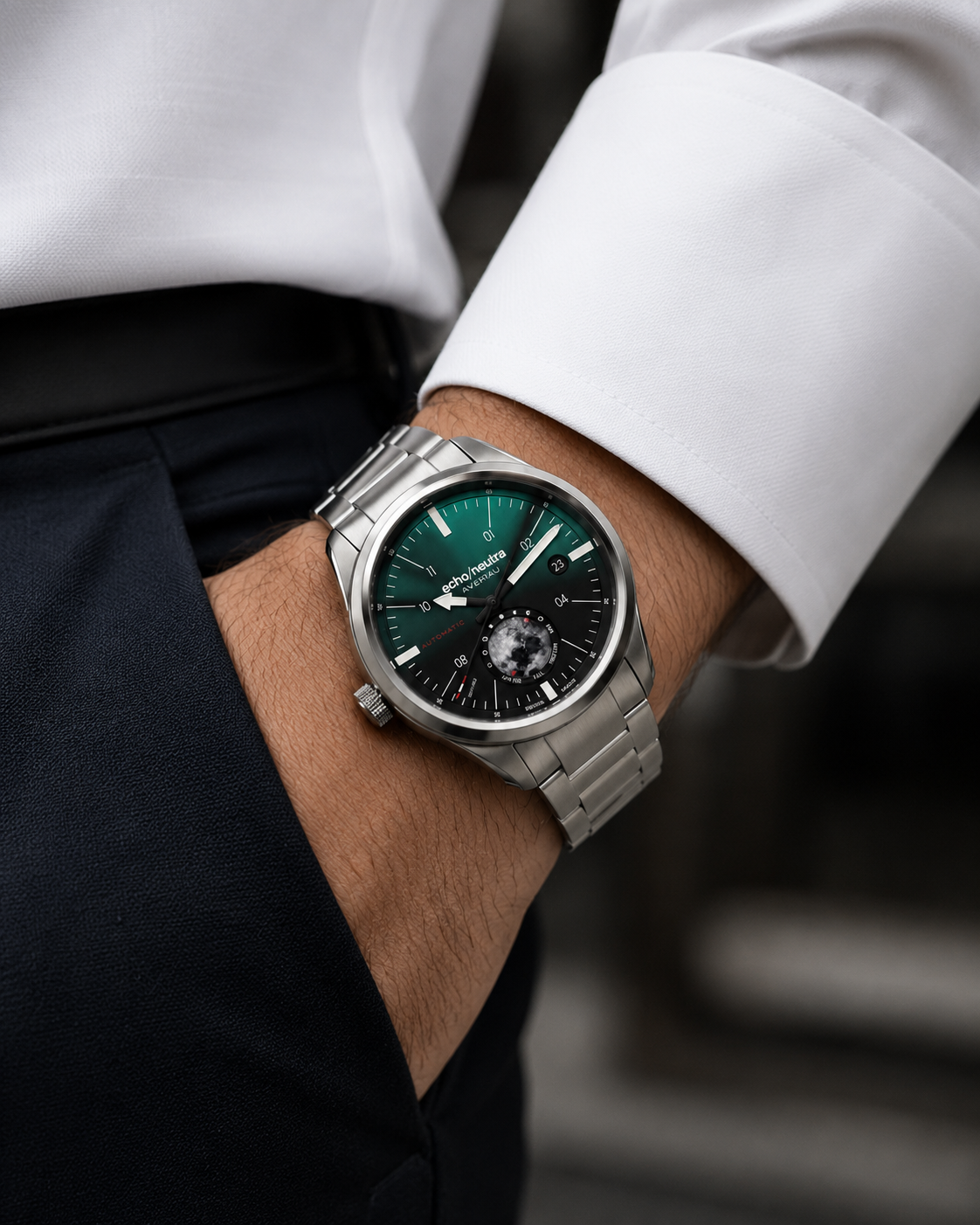 echo/neutra AVERAU 39 Moon phase "Big Moon" Green Degradè
