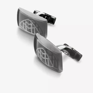 the genius ii cufflinks with wood inlay yachtblue