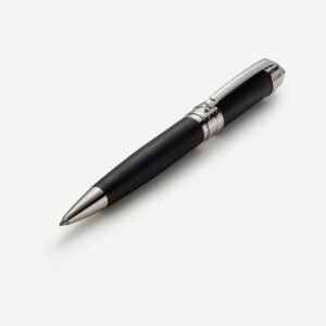 the peak i ballpoint pen volcanic black platinum
