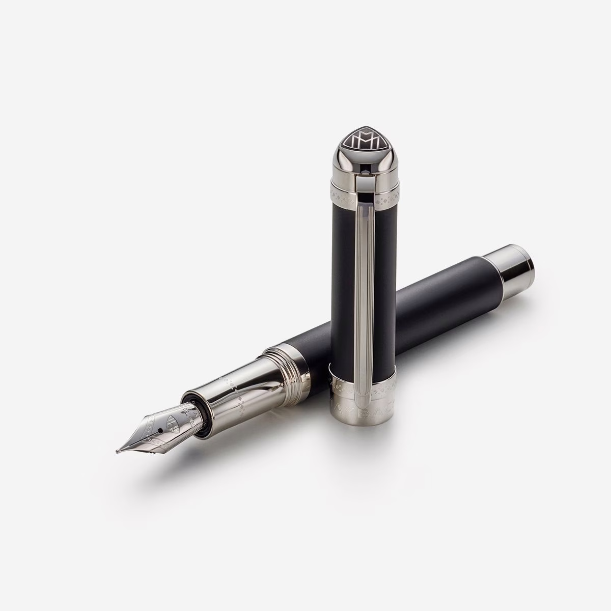 the peak i fountain pen (f) volcanic black platinum the peak i fountain pen (f) volcanic black platinum