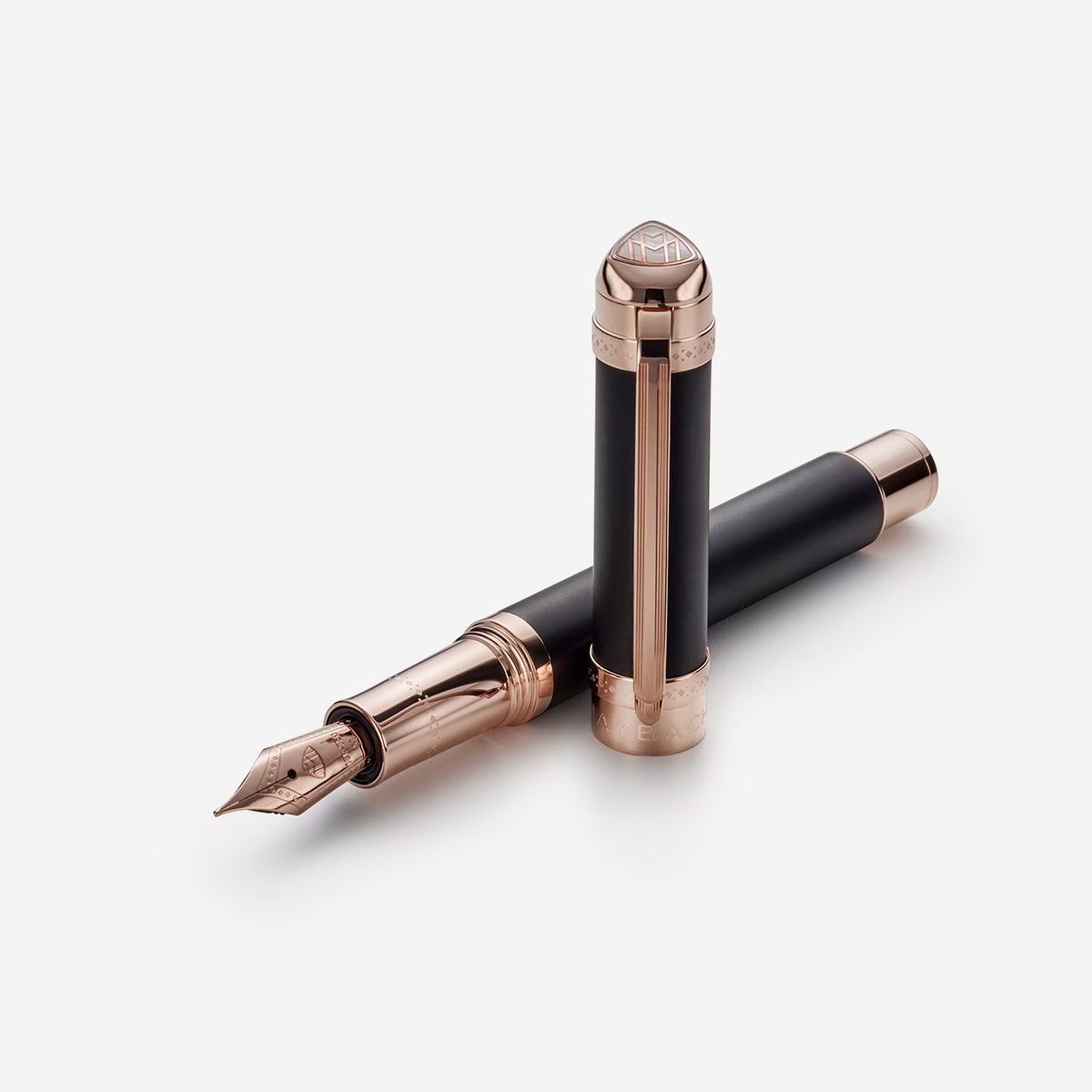 the peak i fountain pen (f) volcanic black platinum the peak i fountain pen (f) volcanic black platinum
