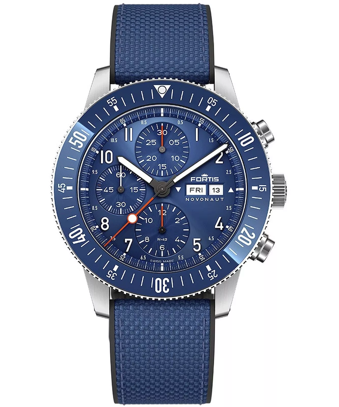 novonaut n 42 cobalt blue hybrid strap novonaut n 42 cobalt blue hybrid strap